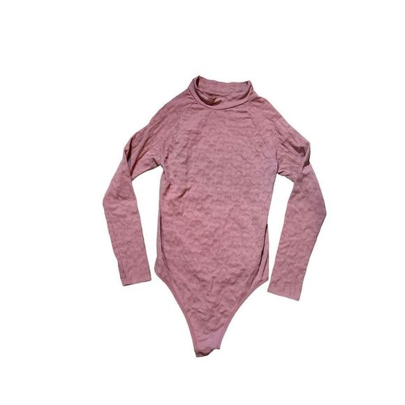Free People Intimately Seamless Mock Neck Bodysuit Long Sleeve mauve pin… - Picture 5 of 9